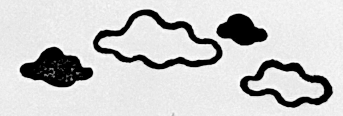 Stempel: Groep van vier wolken